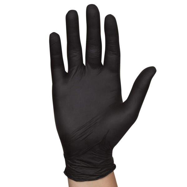 Black nitrile powder-free examination gloves