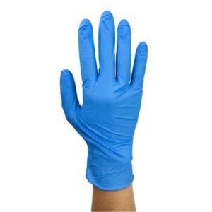 Blue nitrile powder-free examination gloves
