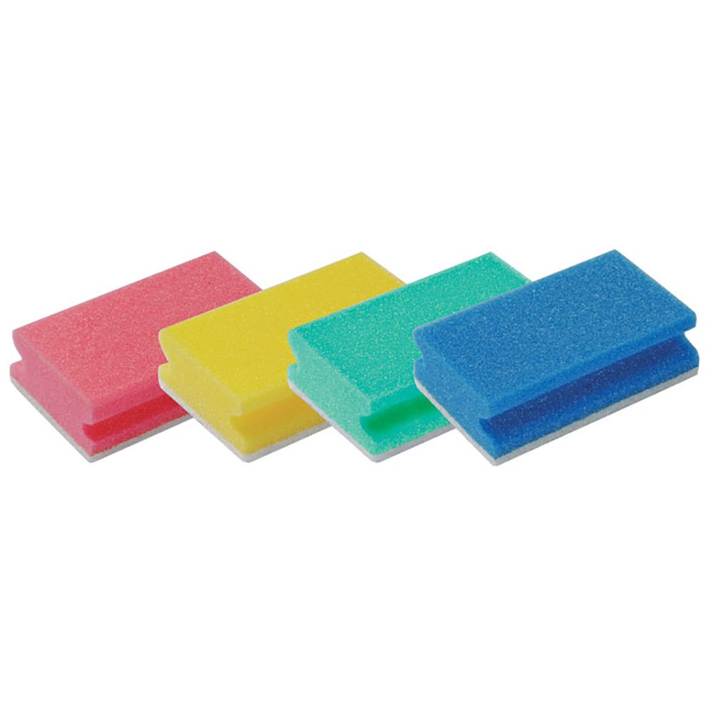 Foam Backed Scours, colour coded - Pack of 10