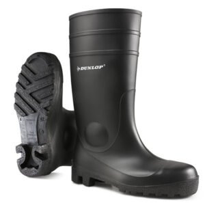 Black safety wellington boots