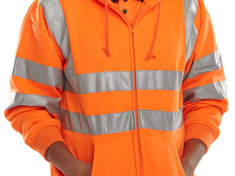 Zip-up Hooded Sweatshirt Orange
