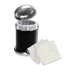 Pedal bin liners, white, case of 1000