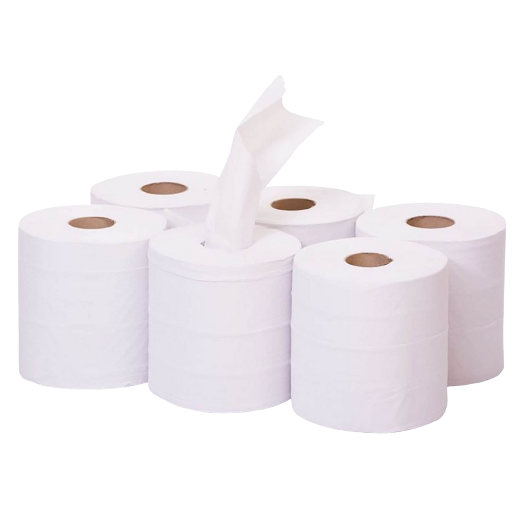 2ply White centrefeed rolls 150m - Pack of 6