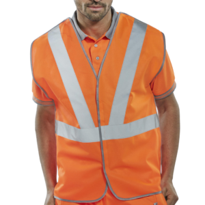 Railspec hi-vis vest, orange, polyester