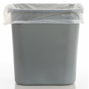 Clear bin liners, box of 500