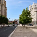 Sunny street in Liverpool city centre